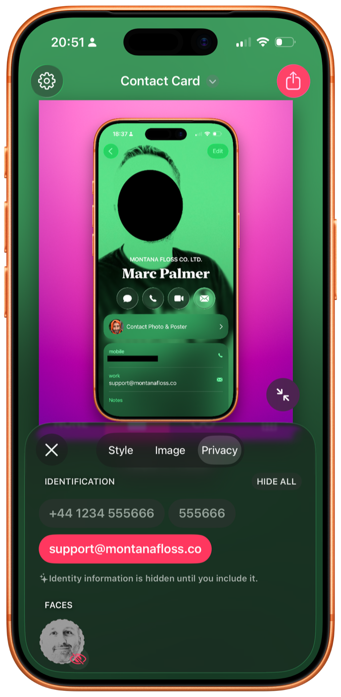 The privacy UI on iPhone