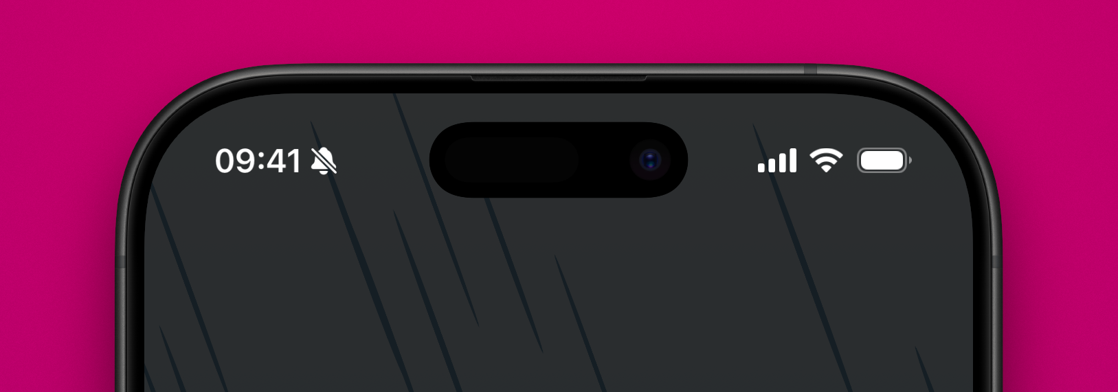 Screenshot of a clean status bar showing 9:41