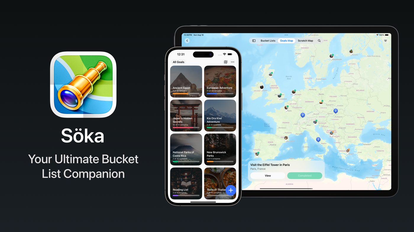 Söka — Your ultimate bucket list companion